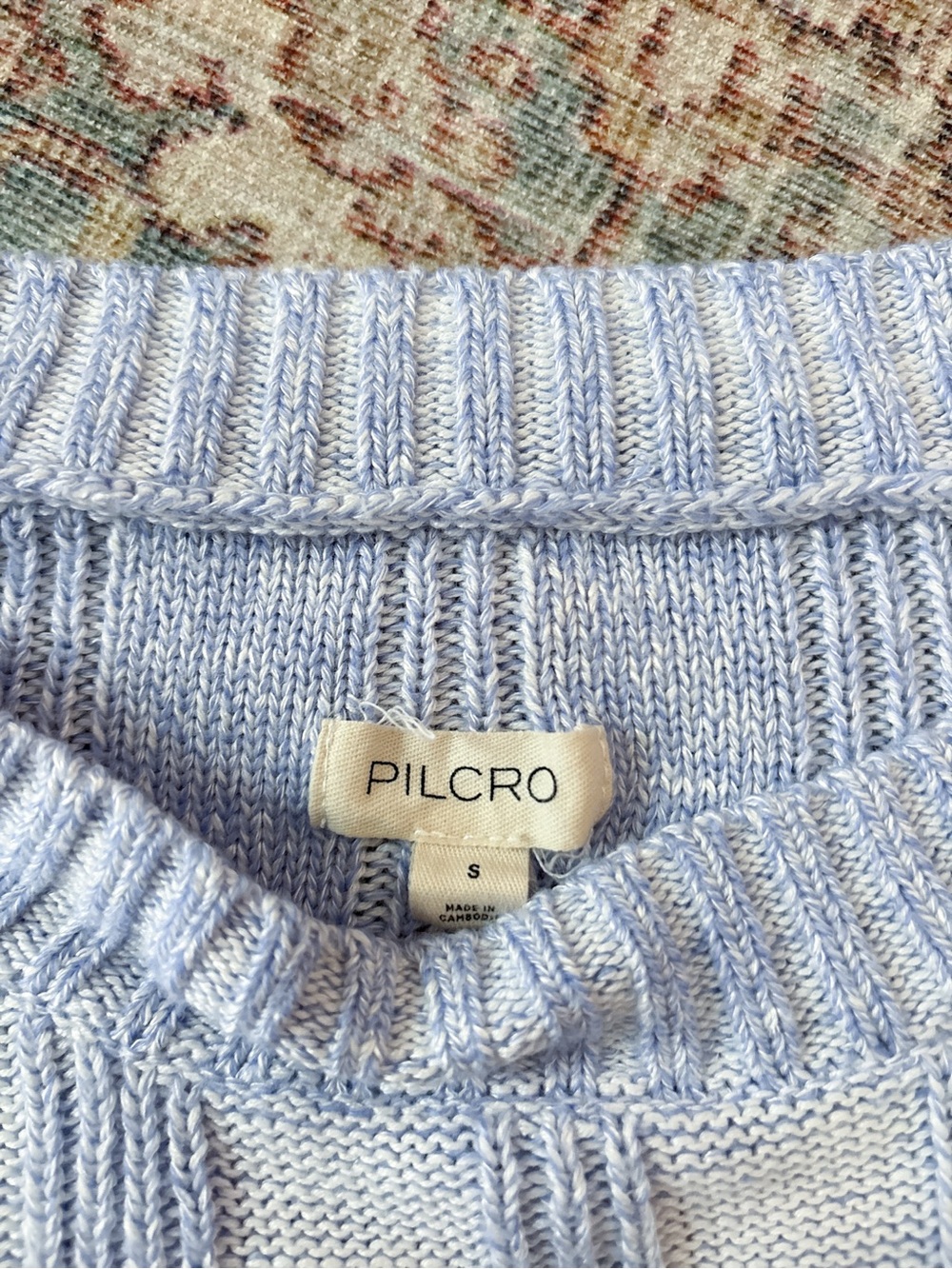 Pilcro Textured High-Low Pullover Sweater - small - Picture 7 of 8